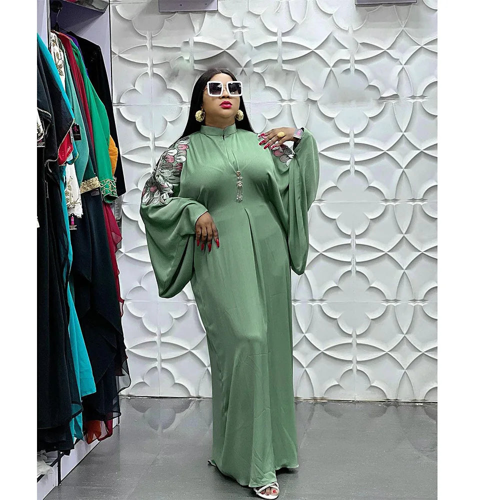 New Long Dress Robe Dress with Headscarf