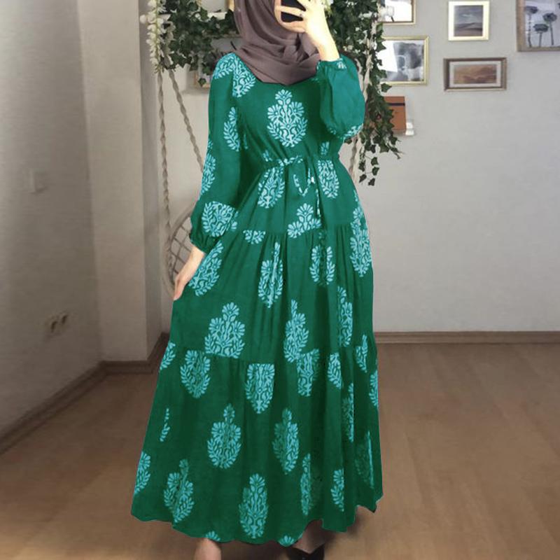 Casual Loose Holiday dress Elegant Long Robe Women Full Sleeved