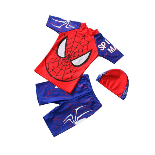 Two Pieces Suit Swimwear 2-9 Year Children Short Sleeve Swimsuit Cartoon Beachwear  Bathing Suit