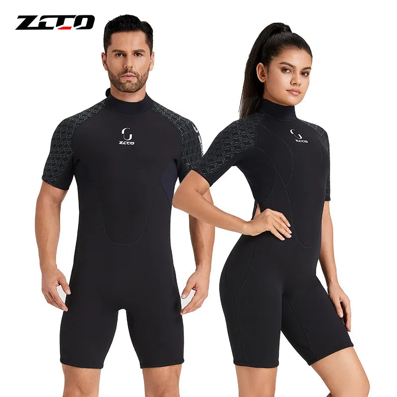 3MM Men Neoprene Wetsuit Scuba Diving Short Sleeve Wetsuit