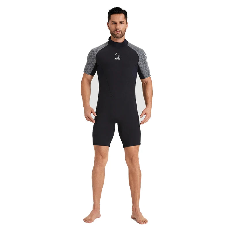 3MM Men Neoprene Wetsuit Scuba Diving Short Sleeve Wetsuit