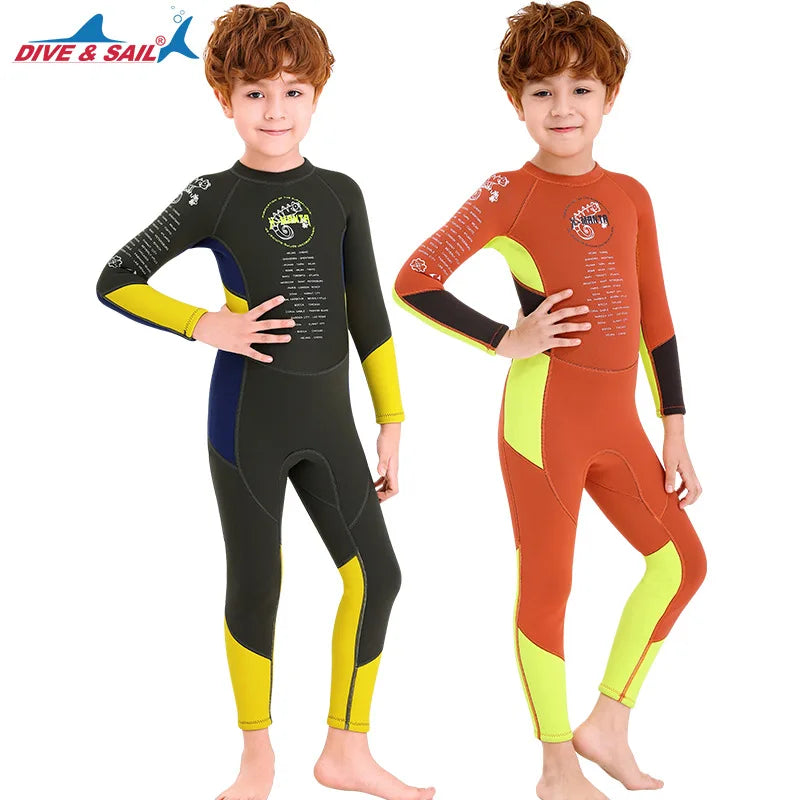 Jellyfish Children's wetsuit thermal one-piece long sleeve UV protective pants