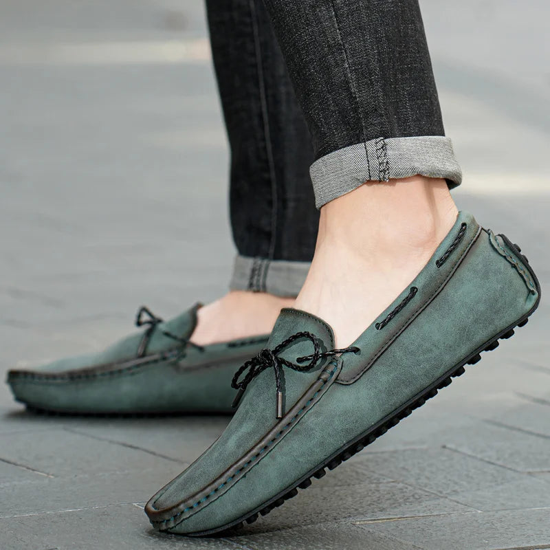 2024 Genuine Leather Men Casual Shoes Luxury Brand Mens Loafers