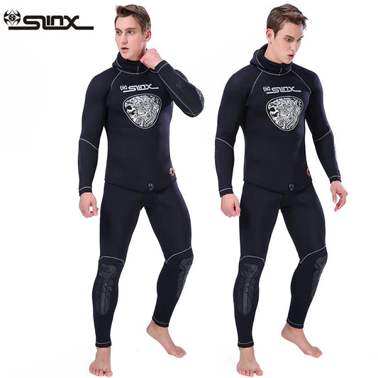 5MM Neoprene Wetsuit Men Tops Pants Diving Wetsuit