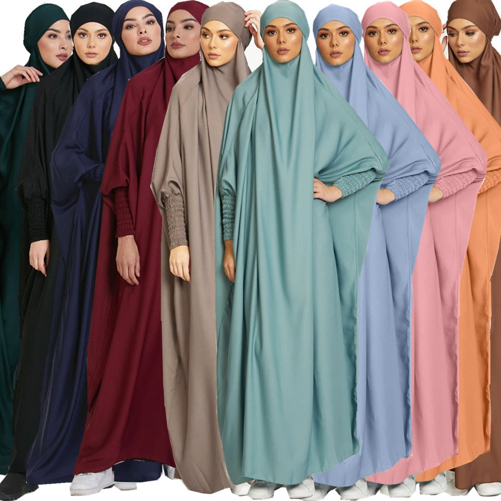 Muslim Women Hijab Dress Prayer Garment Long Full Cover Gown Abayas Islamic Clothes Niqab