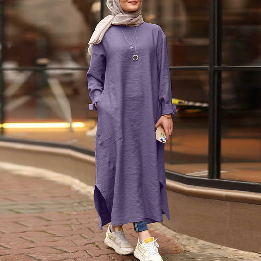 Womens Loose Long Sleeve Dress