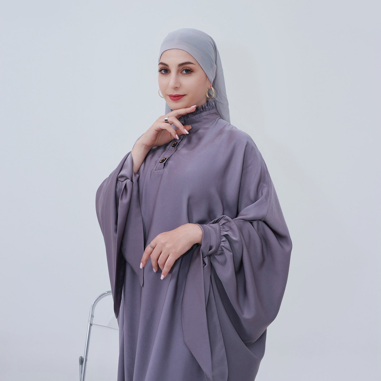 Muslim Fashion Abaya Long Sleeve Loose Dress Islamic Clothing