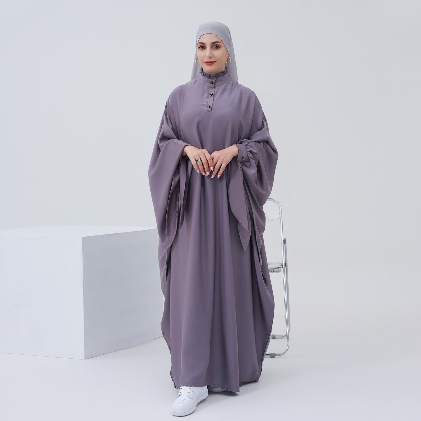 Muslim Fashion Abaya Long Sleeve Loose Dress Islamic Clothing